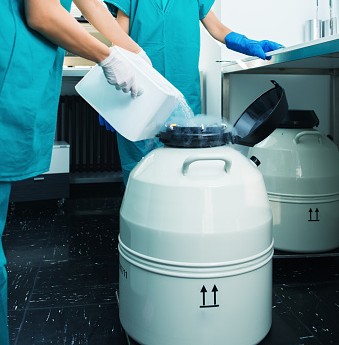 scientist-storing-a-sample-in-a-canister